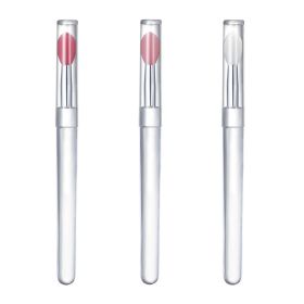 Silicone Lip Brush 3 PCS Makeup Brushes with Dirt-proof Caps for Protection Lipstick Applicator Brushes