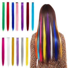 13pcs Hair Extension Clips 20 Inch Straight Hair Synthetic Fiber Hairpieces for Party