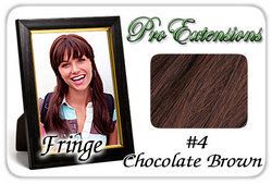 #4 Chocolate Brown Pro Fringe Clip In Bangs