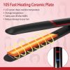 Hair Straightener Curling Iron 2 In 1 Twist Hair Straightener Ceramic Plate Hair Curler w/ Temperature Adjust LCD Display Glove