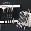 MAANGE 12 Pcs Makeup Brushes Set Eyeshadow Eyeliner Eyelash Eyebrow Brush Beauty Make up Blending Tools Maquiagem