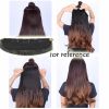 One-piece Straight Hair Clip-on Hairpieces 5 Clips 20" - Light Granny Grey