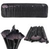 32 Pieces Professional Makeup Makeup Brush Kit (Black) with Makeup Bag