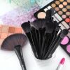 32 Pieces Professional Makeup Makeup Brush Kit (Black) with Makeup Bag