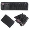 32 Pieces Professional Makeup Makeup Brush Kit (Black) with Makeup Bag