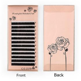 Grafting Eyelash Single Dense Row Round Hair Planting (Option: C Volume 010 With Logo-Mixed Length)