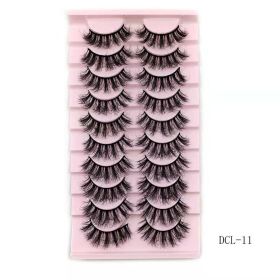 Thick Curl Cross Three - Dimensional Ten Pairs Of False Eyelashes (Option: DCL11)