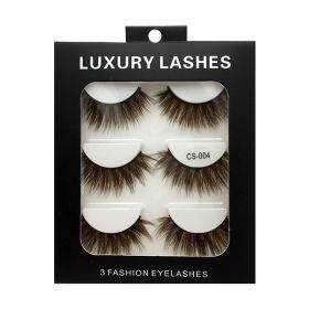 High-grade Color False Eyelashes Three-dimensional Thick Thickened Eyelash Cross Natural (Option: CS004)