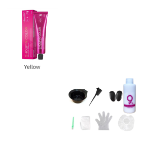 Double Oxygen Milk And Hair Dye Set (Option: Yellow set)