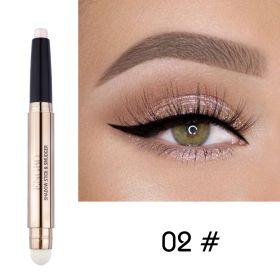 Double Headed Monochrome Eye Shadow Pen Pearlescent Sleeping Silkworm (Option: 2 Style)