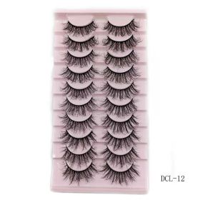 Thick Curl Cross Three - Dimensional Ten Pairs Of False Eyelashes (Option: DCL12)