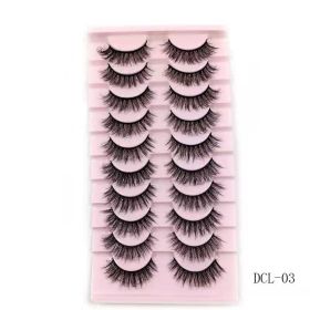 Thick Curl Cross Three - Dimensional Ten Pairs Of False Eyelashes (Option: DCL03)