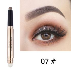 Double Headed Monochrome Eye Shadow Pen Pearlescent Sleeping Silkworm (Option: 7 Style)