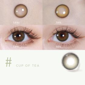 Daily Color Contact Lenses 38 Moisture Content (Option: Sweet Tea Green-525Degree)