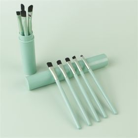 Makeup Brushes 3 Set 5Pcs Soft Bristles Cosmetic Brush Portable Eye Brushes for Women & Girls (Color: green)