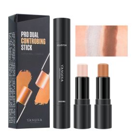 Face Highlighter Contour Sticks Makeup Double Ended Contouring Highlight Stick (Color: 1)