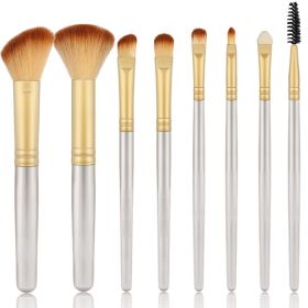 Professional Makeup Brushes Set Super Soft Blush Brush Foundation Concealer Eyeshadow  Eyelashes Beauty MakeUp Brush Cosmetic (Color: 8-champagne)