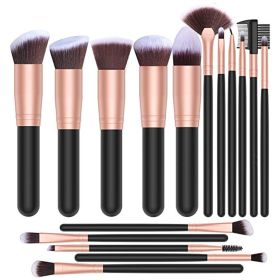 Makeup Brushes 16pcs Makeup Brushes Set Premium Synthetic Foundation Brushes Blending Face Powder Eye Shadow Concealer Make Up Brushes Tool Kit (Type: 24mm)