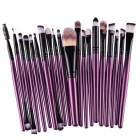 Set of 20 Pcs Eye Makeup Brushes Eyeshadow Brushes Beauty Tools (Color: A)