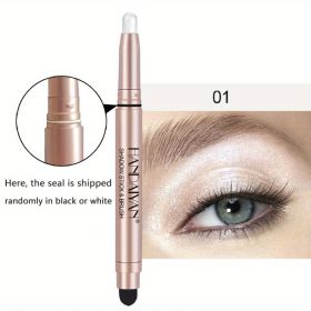 12 Color Eyeshadow Stick Eyeliner Pen, Highlighter Glitter Pearly Shimmer Matte Eyeshadow Pen, Eye Makeup Brightening Stick (Color: No. 1 Color)