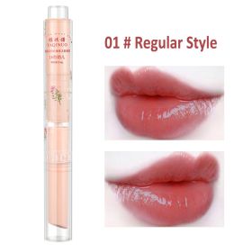 Jelly Mirror Lipstick Makeup Love Shape Waterproof Non-stick Cup Solid Lip Gloss Clear Long Lasting Moisturizing Lipstick Pen (Color: D01 Regular Style)