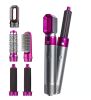 5 In 1 Hot Air Comb Aluminum Alloy Hair Straightener Automatic Perm Curling Iron Electric Hair Dryer Creative Multifunctional