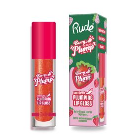 RUDE Berry Plump Plumping Lip Gloss (Color: Cherry Bomb)