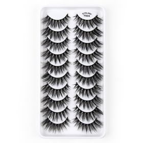 3D Imitation Mink Hair Natural Length False Eyelashes Three-dimensional (Option: Y604)