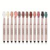 12 Color Eyeshadow Stick Eyeliner Pen, Highlighter Glitter Pearly Shimmer Matte Eyeshadow Pen, Eye Makeup Brightening Stick